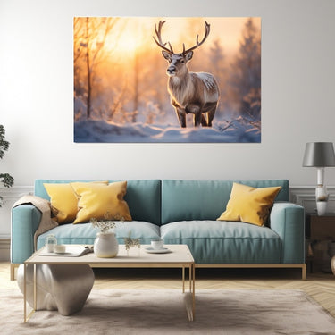 Winter Deer Painting